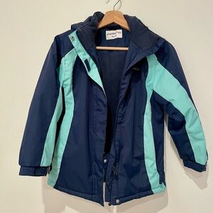 Kid’s Blue and Aqua Winter Ski Jacket